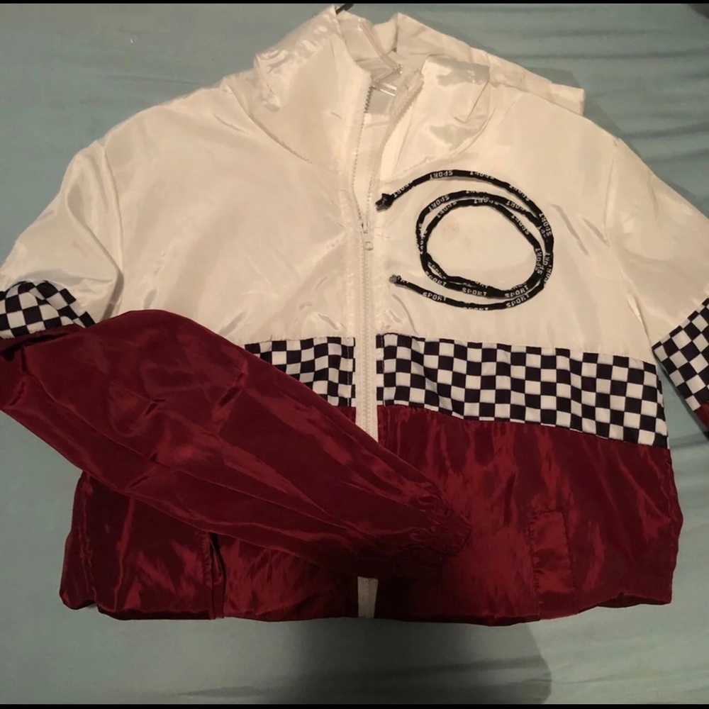 checkerboard windbreaker jacket outerwear coat